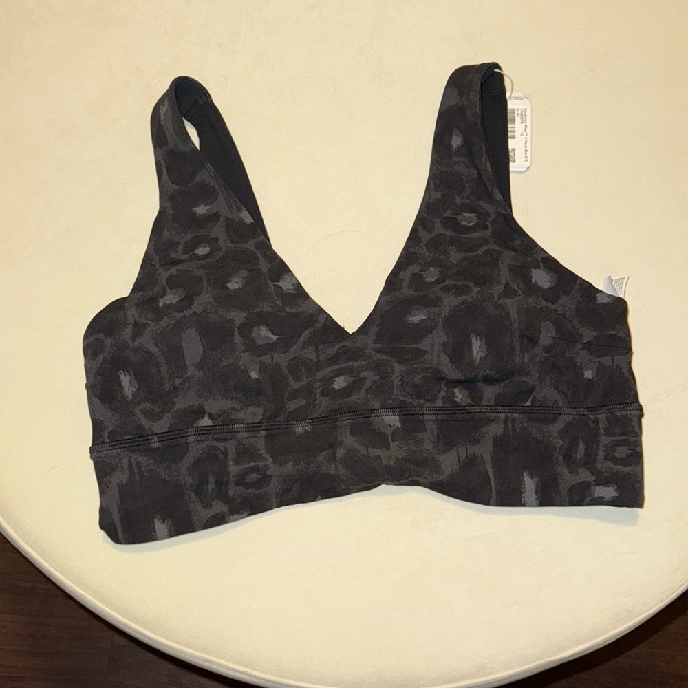 NWT lululemon athletica leopard align v-neck sports bra